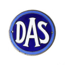Ancienne petite plaque émaillée 5.4 cm / Assurance Défense Automobile et Sportiv