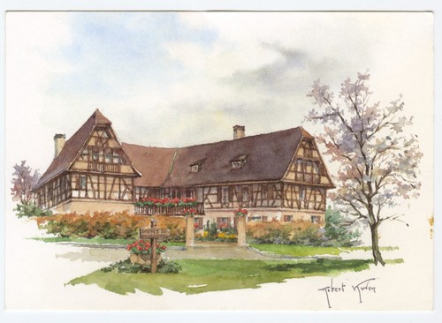 Carte postale aquarelle de - carte,