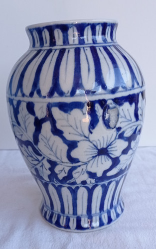 Vase artisanal bleu cobalt - vase,