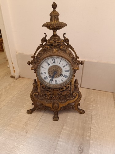 Ancienne pendule bronze - ancienne, en