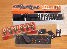 LOT vintage 2 JEU de DOMINOS domino HAL-SAN 610R USA made 43-9