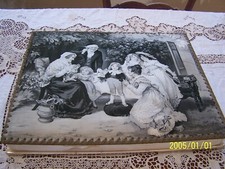 Grande et belle boite à chocolat en soie de Neyret. XIXème. Modèle rare ! N°3