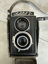 ? Ancien Appareil Photo Lubitel 2 Avec Sa Sacoche En Cuir OMO Vintage