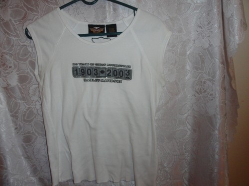 Woman white harley davidson - woman's,