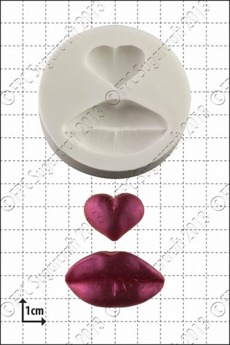 Moule silicone lèvres - silicone, &