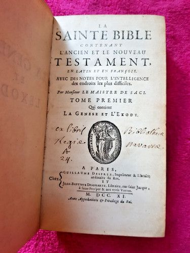 Livre ancien bible isaac - ​ancien, d'isaac