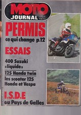 MOTO JOURNAL N°622 SUZ 400 "LIQUIDE" / 125 HONDA TWIN /SCOOTER 125 HONDA & VESPA