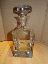 Carafe à whisky cristal + bouchon 20 cm haut x 9,5 x 9,5 cm