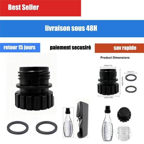 Adaptateur bouteille verre