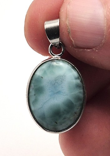 Pendentif larimar cerclage - en,
