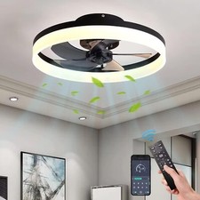 Ventilateur de plafond avec lumières LED à intensité variable, pales réversibles