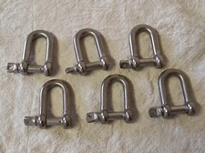 6 Manilles à anneaux en D