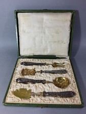 Service à mignardises bonbons caviar ancien Argent 800 Vermeil Art Nouveau XIXé