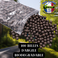100 Billes De Terre-Ø 8 mm-Munition Lance Pierre Fronde Slingshot Chasse Bio