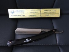 ANCIEN RASOIR BARBIER COUPE CHOU DE SOLINGEN DOVO N°38 DANS SON ETUI OLD RAZOR