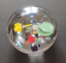 Sulfure ancienne, Boule presse papier . Verrerie du Plessis Dorin, vers 1920 TBE