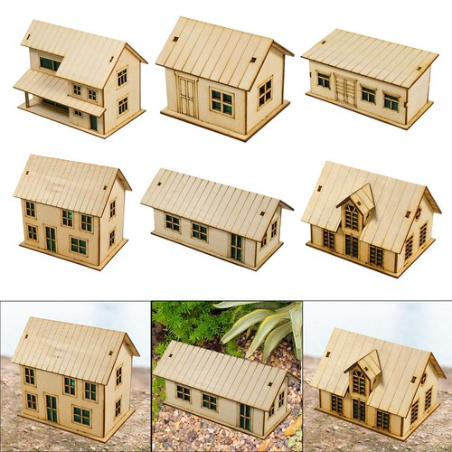 Maison miniature bois 3d - miniature, en