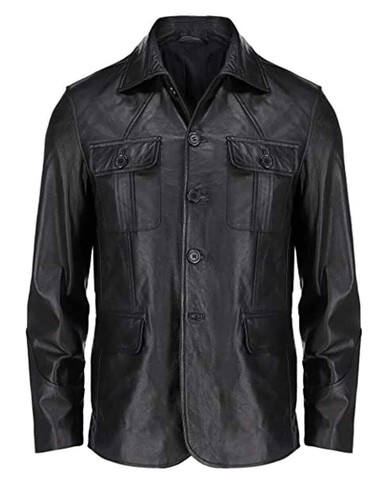 Blazer noir pour - homme, cuir