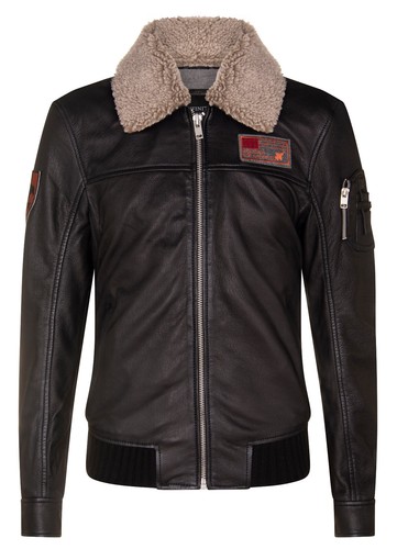 Homme noir veste bomber - veste, cuir