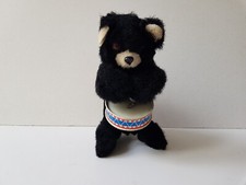 Ancien jouet mécanique OURS MUSICIEN tambourin - Made Germany - années 50