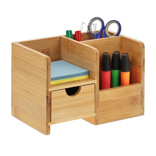 Organiseur bureau bambou - bureau,