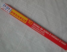 PEUGEOT frères lot de 10 LAMES de SCIES à métaux à main en ACIER neuves RUBIS