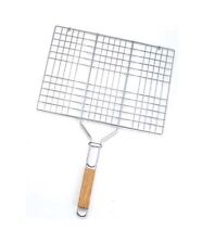 X Grille Poisson Barbecue Double Avec Poignée En Bois Grille À Rôtir DFH