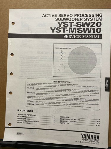Original yamaha service manual - yamaha,
