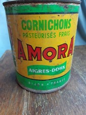 RARE TRES ANCIENNE BOITES DE CONSERVE AMORA CORNICHONS
