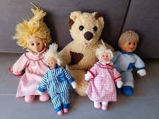 lot de peluches et poupées bonne nuit les petits Oscar Nicolas et Pimprenelle