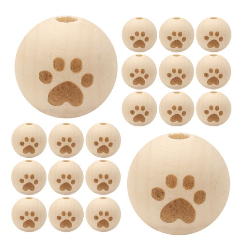 Pcs grosses perles bois - 30,