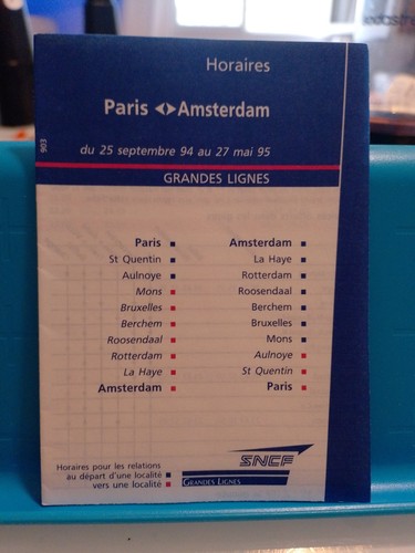 Horaires paris amsterdam - ,