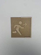 Panneau Sortie de secours - Signalétique sécurité issue de secours en bois