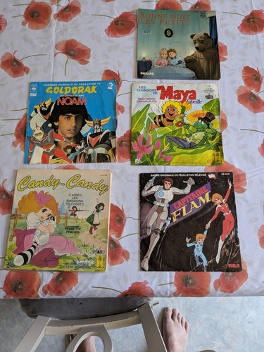 Lot disques vinyles - 45, tours