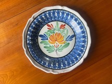 Plat creux rond cul noir faïence Forges Les Eaux - Epoque XIXe