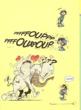 FRANQUIN carte postale BD   GASTON  LAGAFFE(Eléphant)Edition Dalix 1989 état TOP