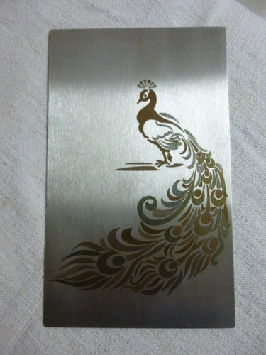 Plaque inox brossé avec - inox,