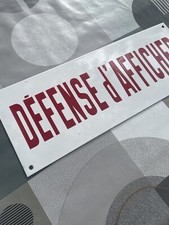 plaque émaillée ancienne Défense d’afficher