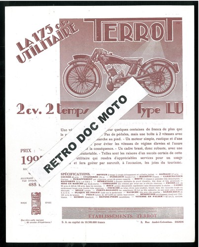 Original prospectus terrot 175 - original,