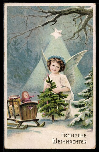 Carte postale ange - postale, noël