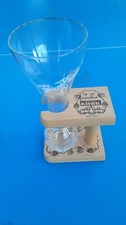 Verre à bière "KWAK" avec support bois
