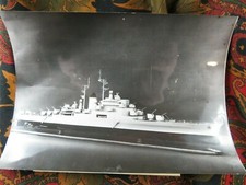 ancienne photo argentique bateau militaire maquette du colbert croiseur