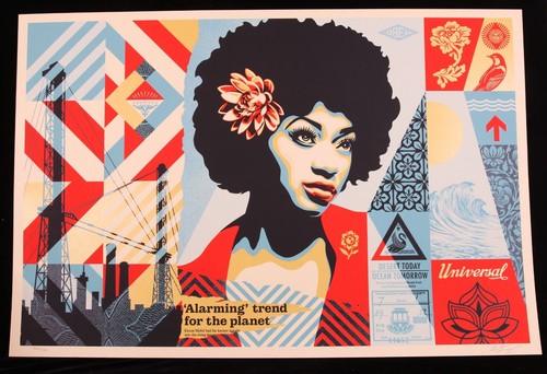 Shepard fairey swan - shepard, large