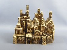 Bouteille Céramique Sculpture Chateau République San Marino Vintage Ans 70