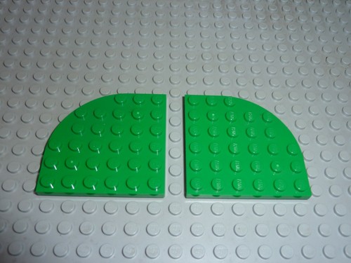 Lego green round plate - x,