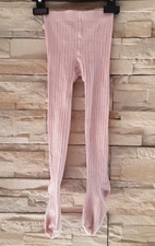 Collant côtelée rose