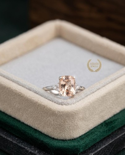 Bague morganite taillée - en,
