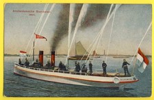 cpa NETHERLANDS AMSTERDAM BRANDWEER Bateau de Pompiers JASON Fire Department