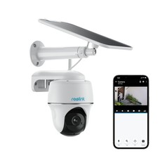 Reolink Argus PT Caméra WiFi 8MP Pivotante avec Batterie & Panneau Solaire