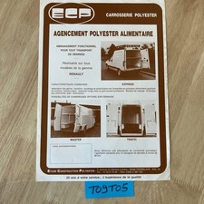 ECP aménagement fourgon alimentaire polyester prospectus ancien collection